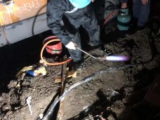 盘蠡村14幢配变2-1-2#杆下杆至盘蠡村16-1单元表箱间电缆抢修